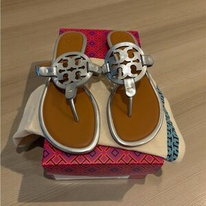 Tory Burch Silver Miller Sandals